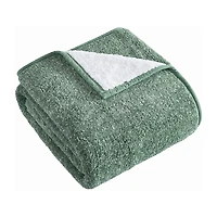 Brooklyn Loom Heathered Sherpa Blanket
