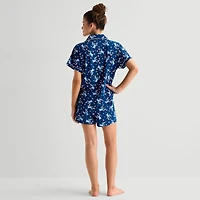 Disney Mjc Womens Lilo & Stitch Short Sleeve 2-pc. Pajama Set