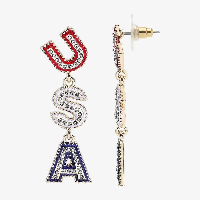 Mixit Usa Womens Drop Earrings