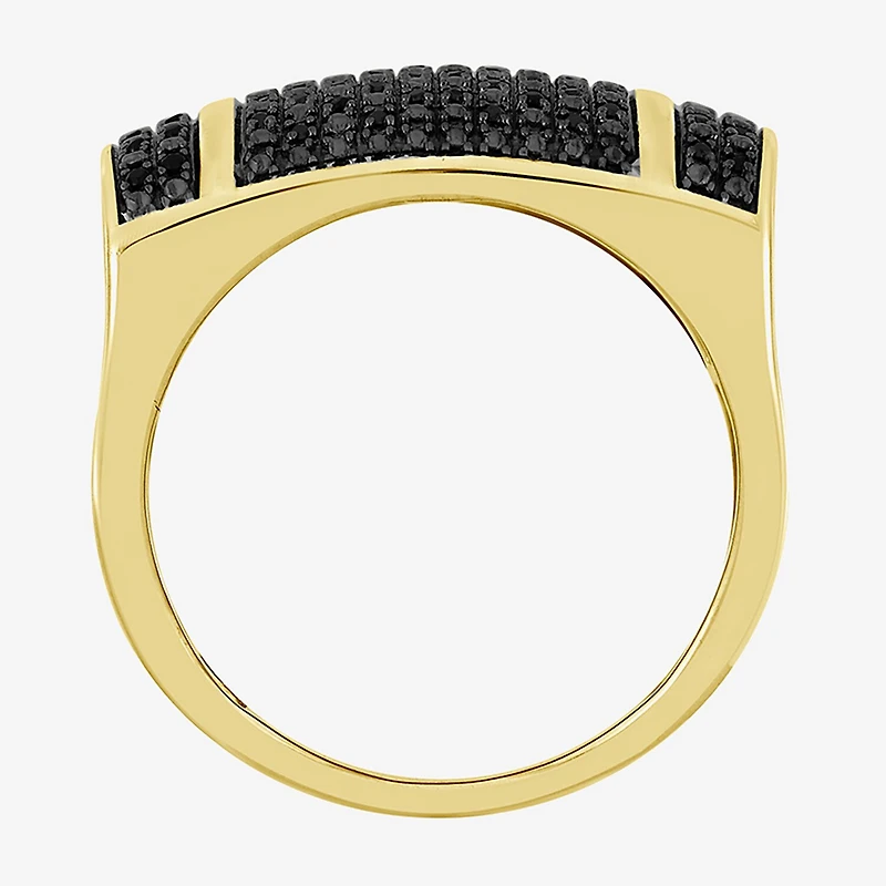 (Black / I3) Mens 1/4 CT. T.W. Natural Black Diamond 10K Gold Cocktail Ring