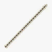 (Brown / I3) Mens 10K Gold Semisolid Link Bracelet