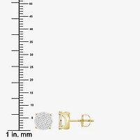 (J / I3) 1/2 CT. T.W. Natural White Diamond 10K Gold 7.7mm Round Stud Earrings