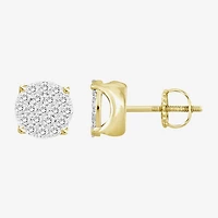 (J / I3) 1/2 CT. T.W. Natural White Diamond 10K Gold 7.7mm Round Stud Earrings