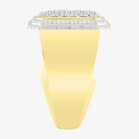(J / I3) Mens 1/2 CT. T.W. Natural White Diamond 10K Gold Cocktail Ring