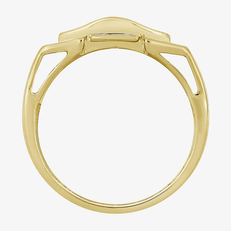 (I / I2) Mens 1/3 CT. T.W. Natural White Diamond 10K Gold Cocktail Ring
