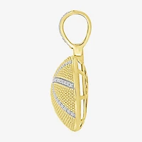 (J / I3) Mens 1/5 CT. Natural White Diamond 10K Gold Pendant