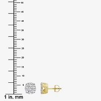 (J / I3) 1/4 CT. T.W. Natural White Diamond 10K Gold 5.3mm Oval Stud Earrings