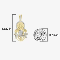 (J / I3) Mens 1/3 CT. T.W. Natural White Diamond 10K Gold Pendant