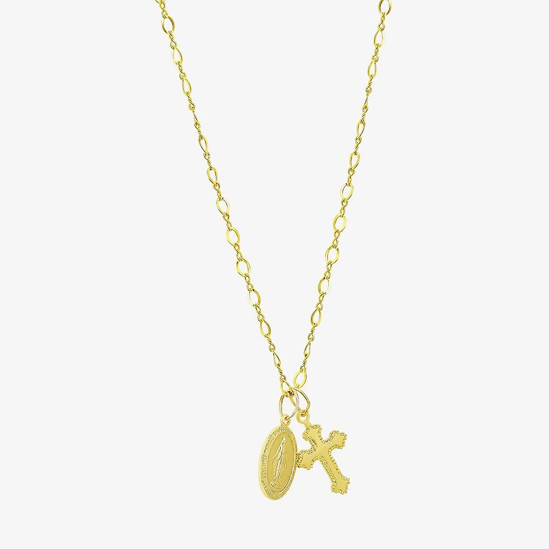 Religious Jewelry Guad Cross Girls Cross 15 Inch Pendant Necklace