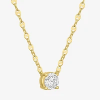 Diamond Addiction (G-H / Si2-I1) Womens 3/4 CT. T.W. Lab Grown White Diamond 14K Gold Over Silver Round 16 Inch Pendant Necklace