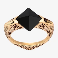Harry Potter Womens Genuine Black Onyx 14K Gold Over Silver Cocktail Ring