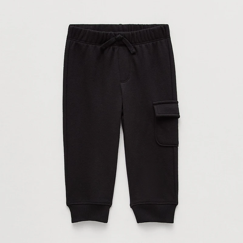 Okie Dokie Baby Boys Cinched Regular Fit French Terry Pull-On Pant