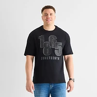 Hope & Wonder Juneteenth Mens Crew Neck Short Sleeve Boxy Fit Big and Tall Graphic T-Shirt