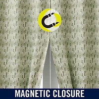 Sun Zero Vernon Monochrome Brushstrokes Magnetic Closure Grommet Top 100% Blackout Set of 2 Curtain Panel