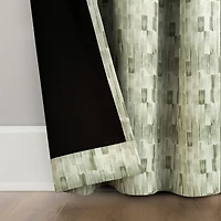Sun Zero Vernon Monochrome Brushstrokes Magnetic Closure Grommet Top 100% Blackout Set of 2 Curtain Panel