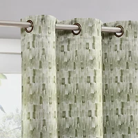 Sun Zero Vernon Monochrome Brushstrokes Magnetic Closure Grommet Top 100% Blackout Set of 2 Curtain Panel