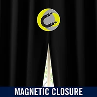 Sun Zero Sheridan Magnetic Closure Grommet Top 100% Blackout Set of 2 Curtain Panel