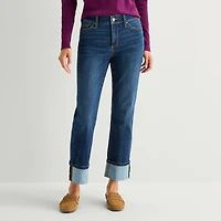 St. John's Bay Womens Tall High Rise Straight Leg Jean