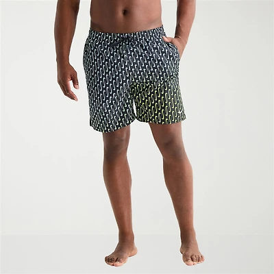 Nike Mens Big and Tall Drawstring Waist 7" Logo Swim Trunks
