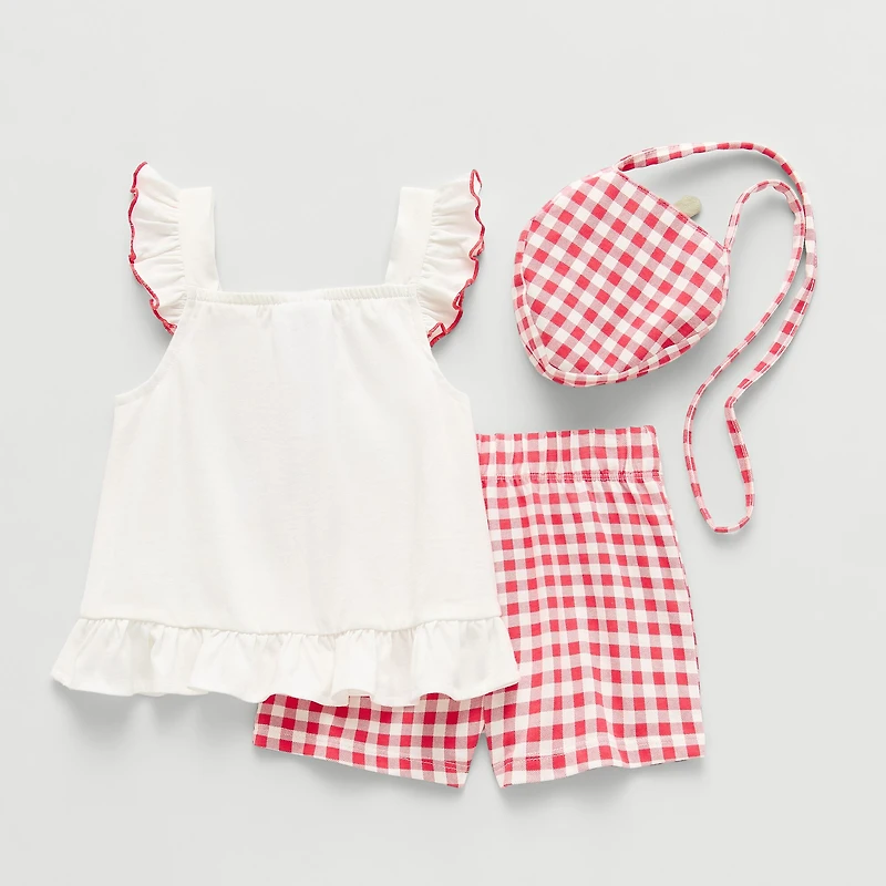 Little Lass Toddler Girls 3-pc. Short Set