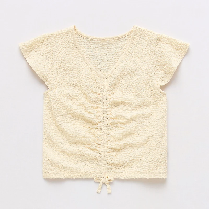 Thereabouts Little & Big Kid Girls V Neck Short Sleeve T-Shirt