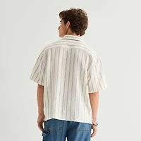 Arizona Mens Short Sleeve Regular Fit Button-Down Shirt