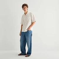 Arizona Mens Short Sleeve Regular Fit Button-Down Shirt