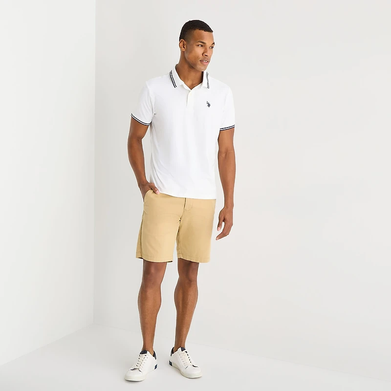 U.S. Polo Assn. Performance Interlock Mens Classic Fit Short Sleeve Shirt