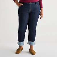 St. John's Bay Womens Plus High Rise Wide Leg Jean