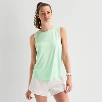 Xersion Mesh Womens Crew Neck Sleeveless Active Tank Top