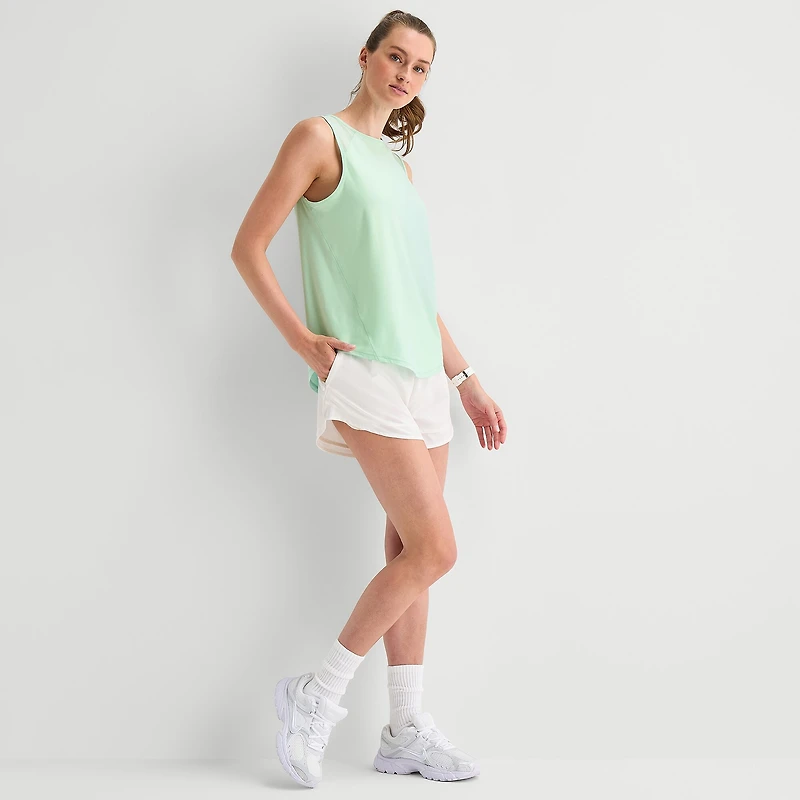 Xersion Mesh Womens Crew Neck Sleeveless Active Tank Top