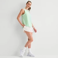 Xersion Mesh Womens Crew Neck Sleeveless Active Tank Top