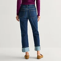 St. John's Bay Womens High Rise Straight Leg Jean