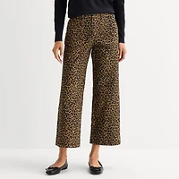 St. John's Bay Womens Wide Leg High Rise Cropped Pant