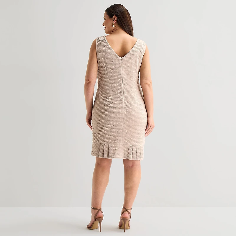 Maya Brooke Womens Plus Jacket Dress
