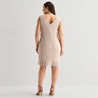 Maya Brooke Womens Plus Jacket Dress