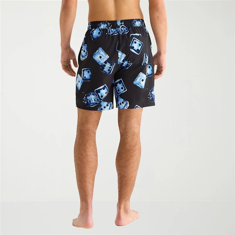 Arizona Mens 6 1/2" Patchwork Swim Trunks