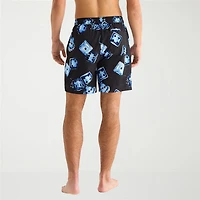 Arizona Mens 6 1/2" Patchwork Swim Trunks