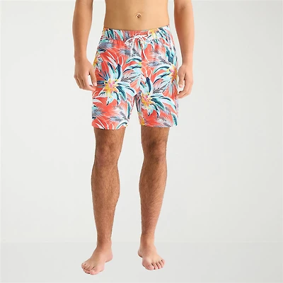 Arizona Mens 6 1/2" Patchwork Swim Trunks