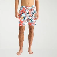 Arizona Mens 6 1/2" Patchwork Swim Trunks