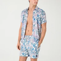 Endless Summer Mens Striped Short Sleeve Swim Shirt