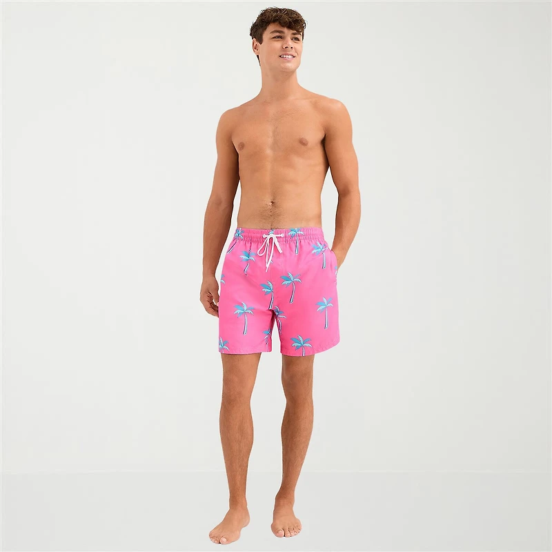 Burnside Mens Drawstring Waist 6" Swim Trunks