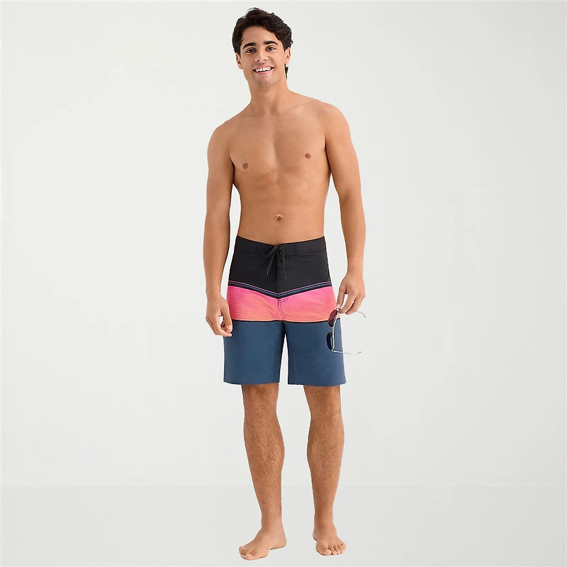 Burnside Mens 9 1/2" Striped Board Shorts