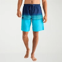 Burnside Mens Drawstring Waist 8" Striped Swim Trunks