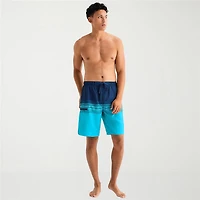 Burnside Mens Drawstring Waist 8" Striped Swim Trunks