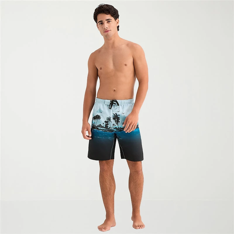 Burnside Mens Drawstring Waist 8" Swim Trunks
