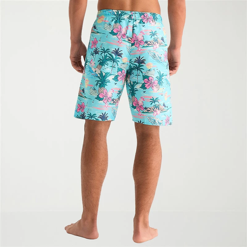 Burnside Mens Drawstring Waist 8" Swim Trunks