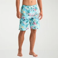 Burnside Mens Drawstring Waist 8" Swim Trunks