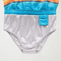 Burnside Mens Drawstring Waist 8" Striped Swim Trunks