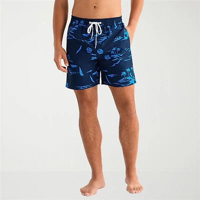 Burnside Mens DRAWSTRING WAIST 6" Swim Trunks